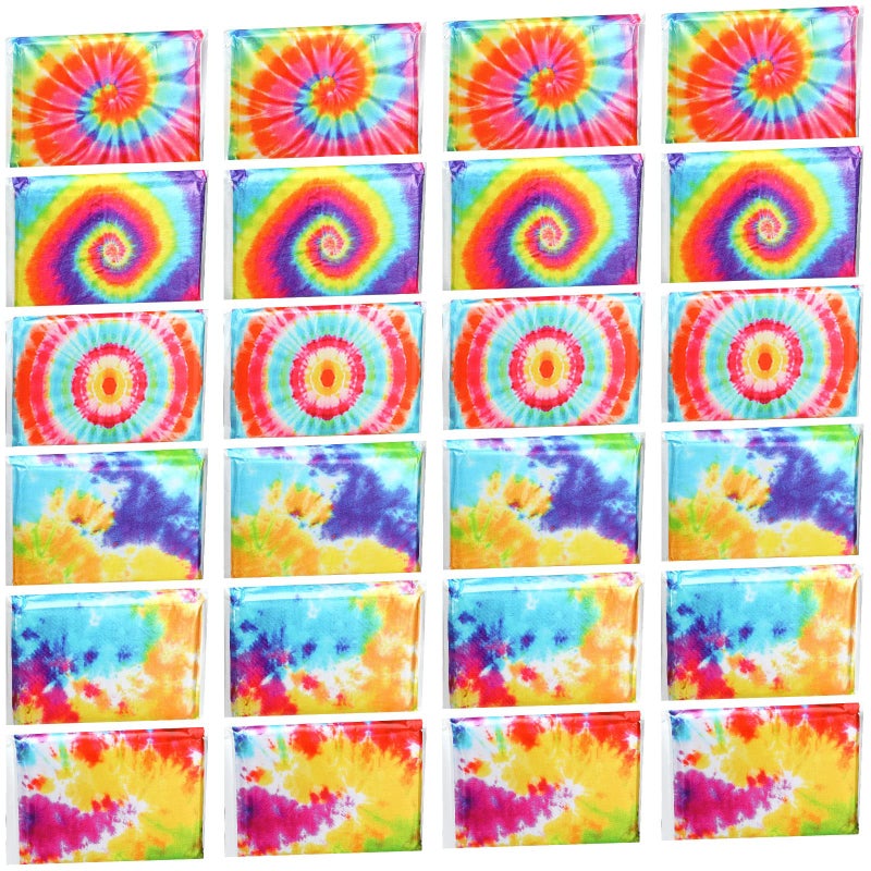 24 عبوة من مناديل الوجه بحجم السفر، عبوة رفيعة، 3 طبقات، بحجم محفظة، مناديل جيب للسفر، حفلات الزفاف، هدايا الحفلات، 6 أنماط ملونة